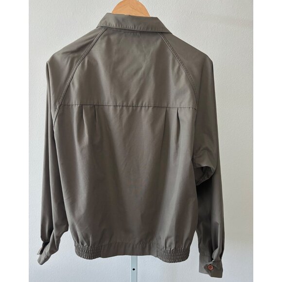 VTG London Fog Jacket 42R Large Harrington Zip Front 80s Retro Dadcore Old Money - Picture 2 of 15